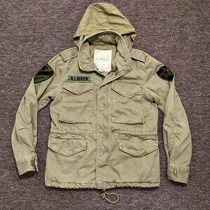 Ralph Lauren Denim Supply Army Military Field Inspired Jacket Mens Small Beige